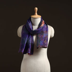 Reversible silk bengal hand kantha stitch stole 110