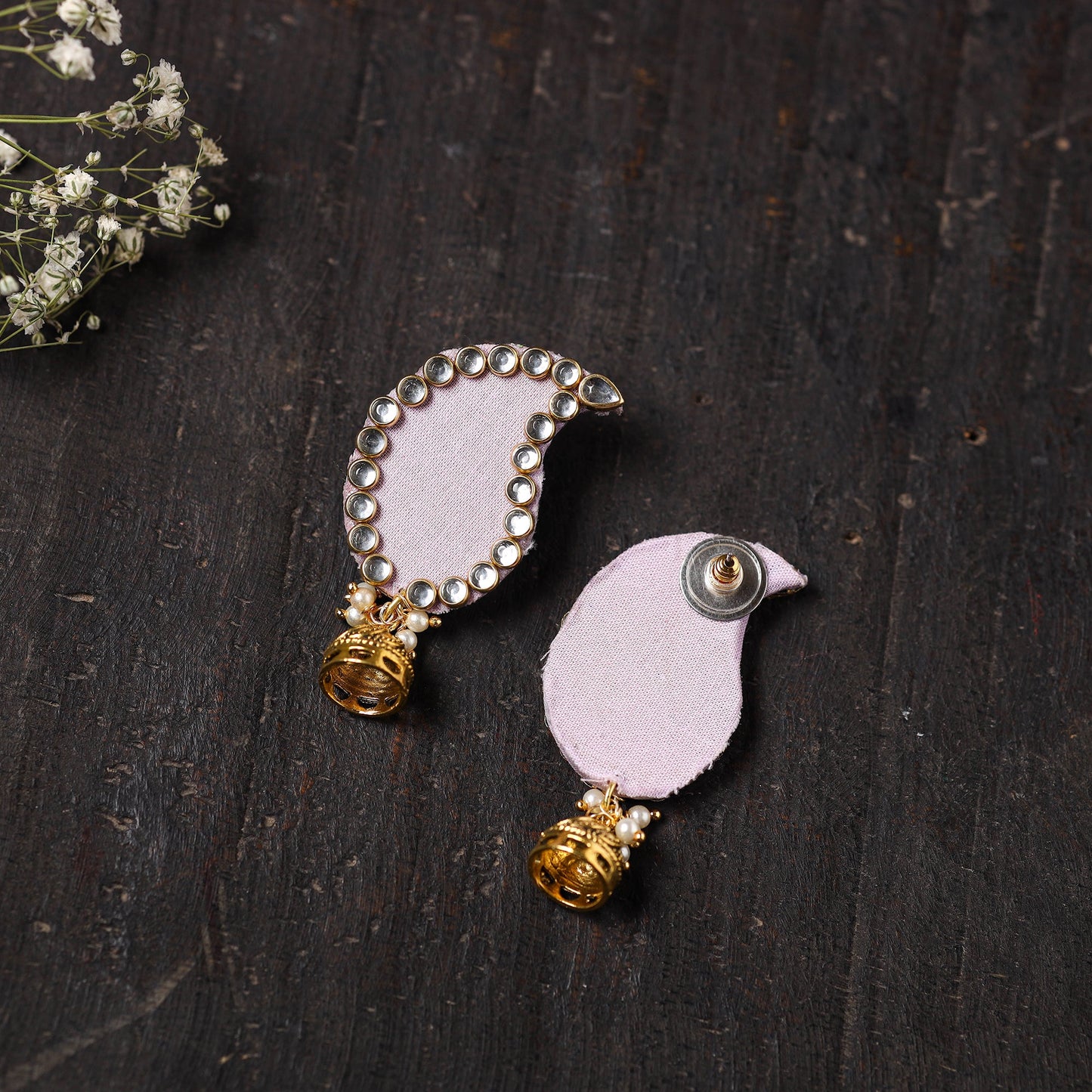 Buy Ridhima Stone Work Fabart Earrings