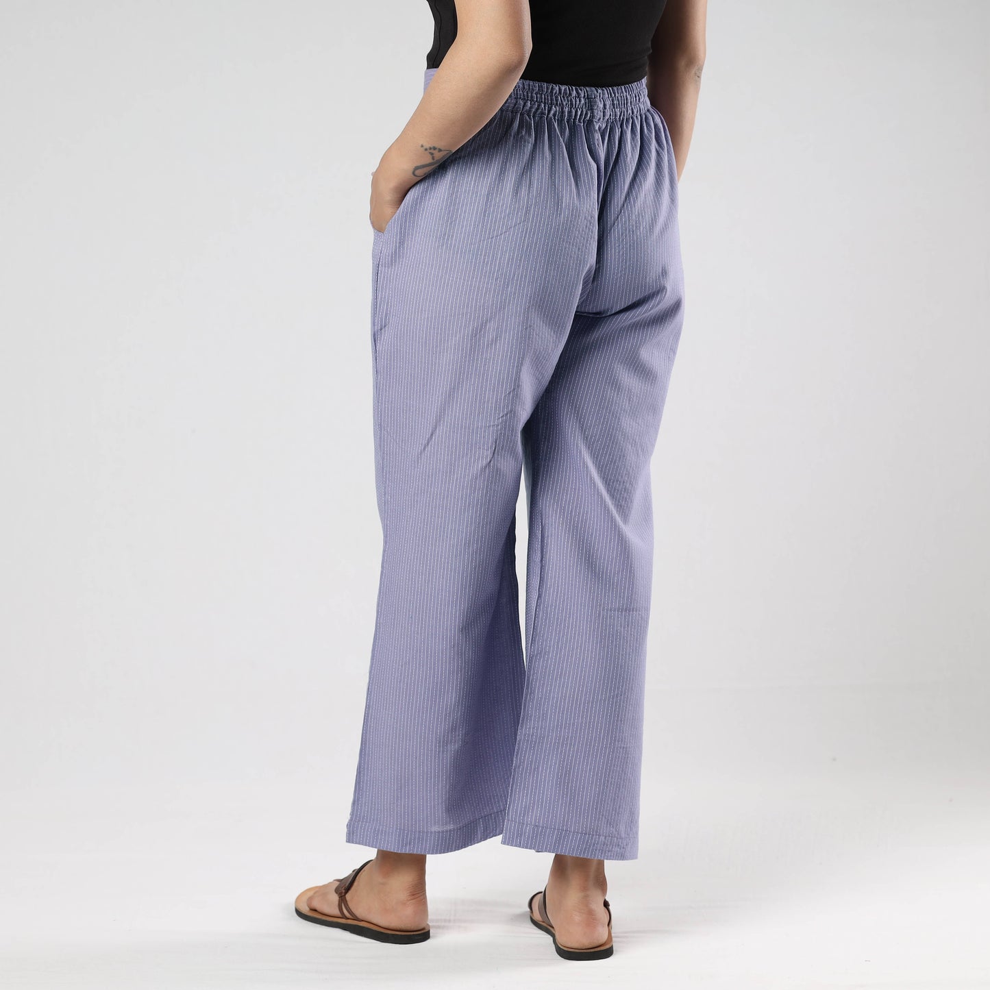  Running Stitch Cotton Palazzo by iTokri Casuals 