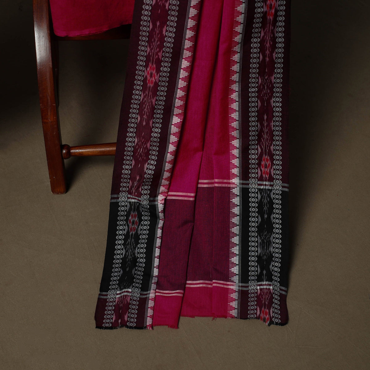 Sambalpuri ikat cotton 3pc unstitched dress material suit