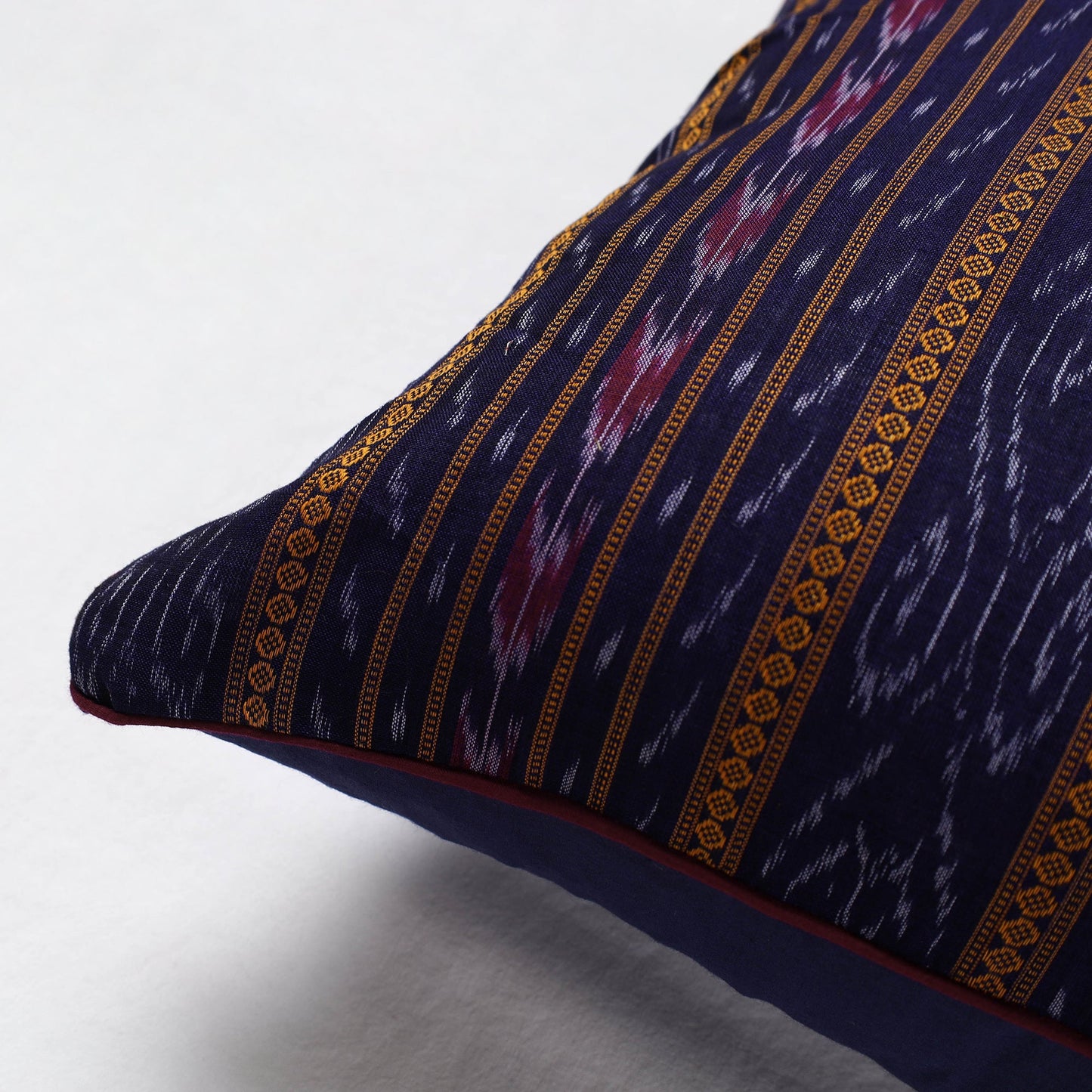Purple Sambalpuri Ikat Cotton Cushion Cover