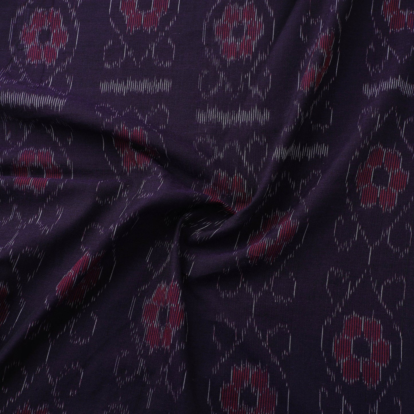 Purple Sambalpuri Ikat Cotton Fabric