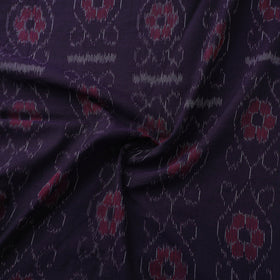Purple Sambalpuri Ikat Cotton Fabric