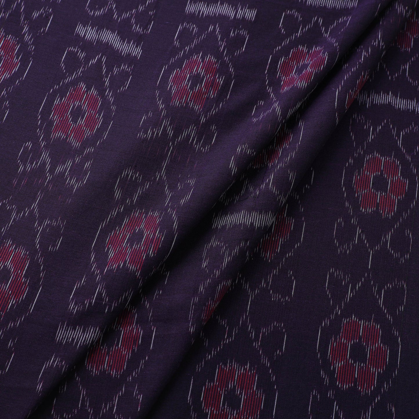Purple Sambalpuri Ikat Cotton Fabric
