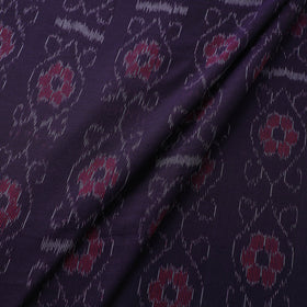 Purple Sambalpuri Ikat Cotton Fabric