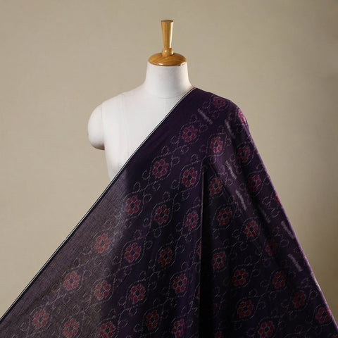 Purple Sambalpuri Ikat Cotton Fabric