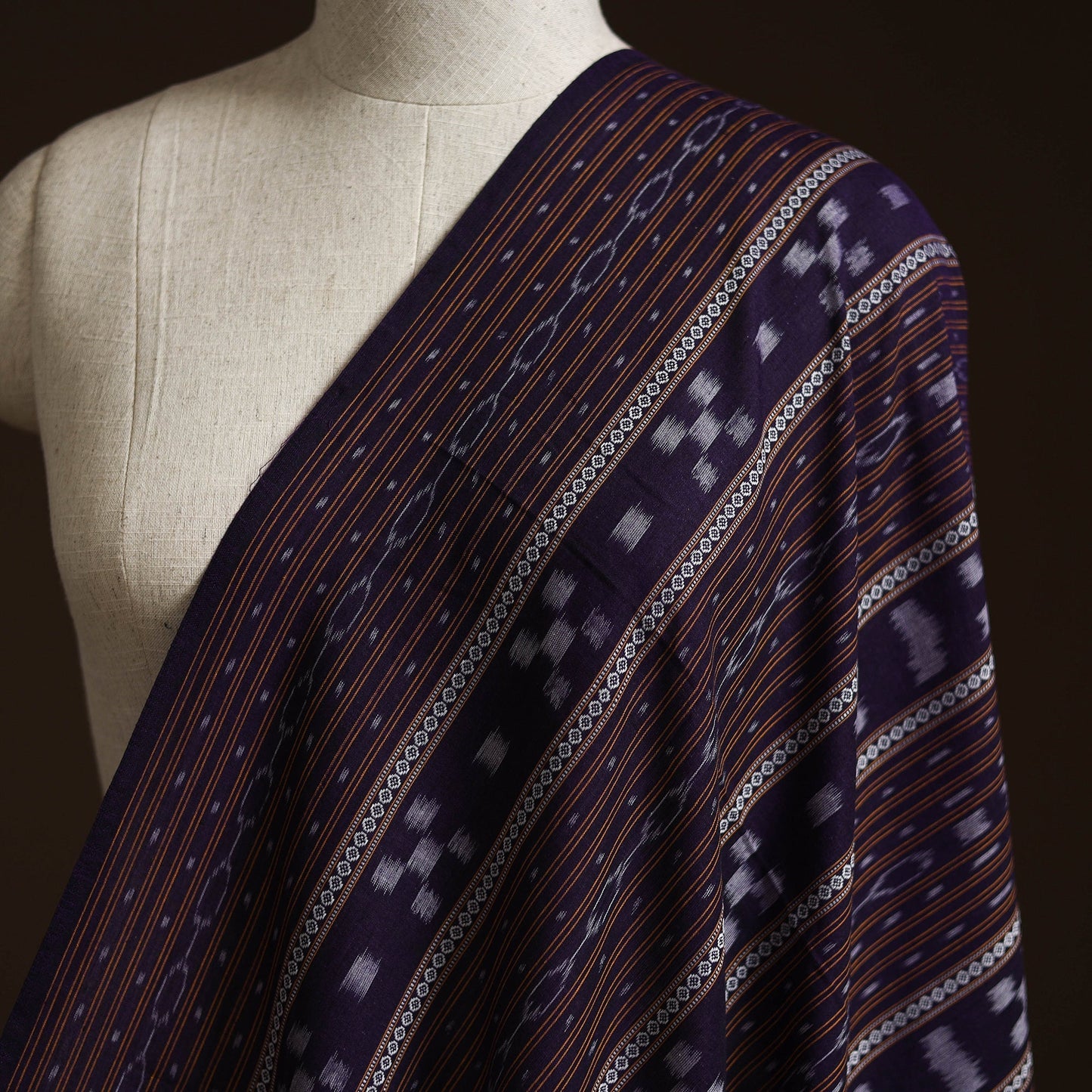 Sambalpuri ikat cotton fabric 05 - handcrafted