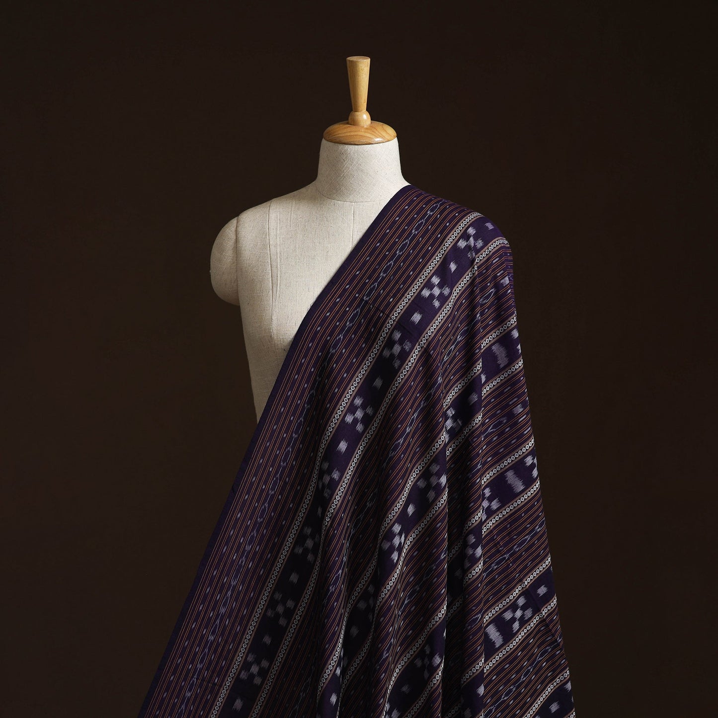 Sambalpuri ikat cotton fabric 05 - handcrafted
