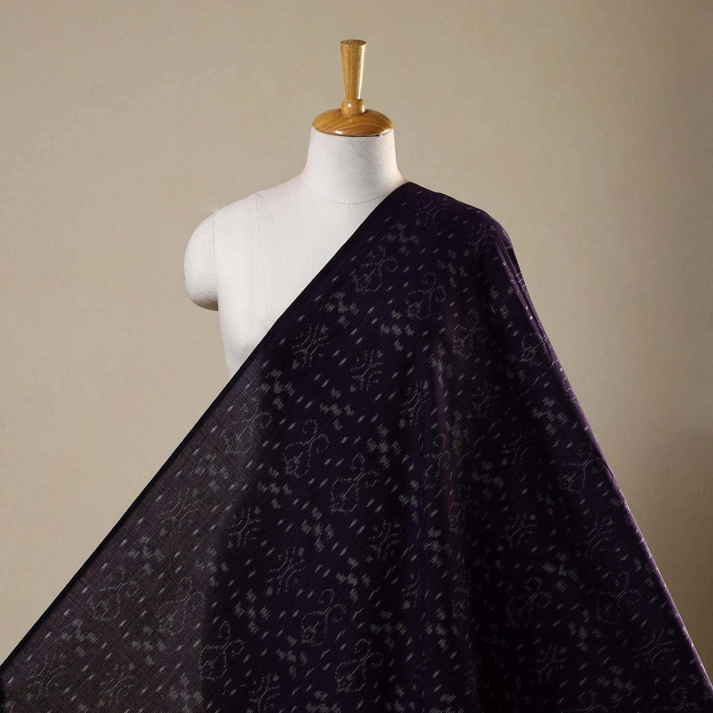 Purple Sambalpuri Ikat Cotton Fabric