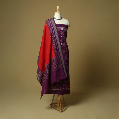 Sambalpuri ikat handloom cotton 3pc unstitched dress