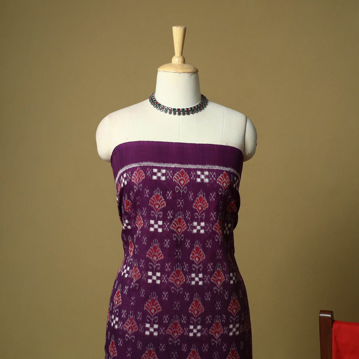 Sambalpuri ikat handloom cotton 3pc unstitched dress