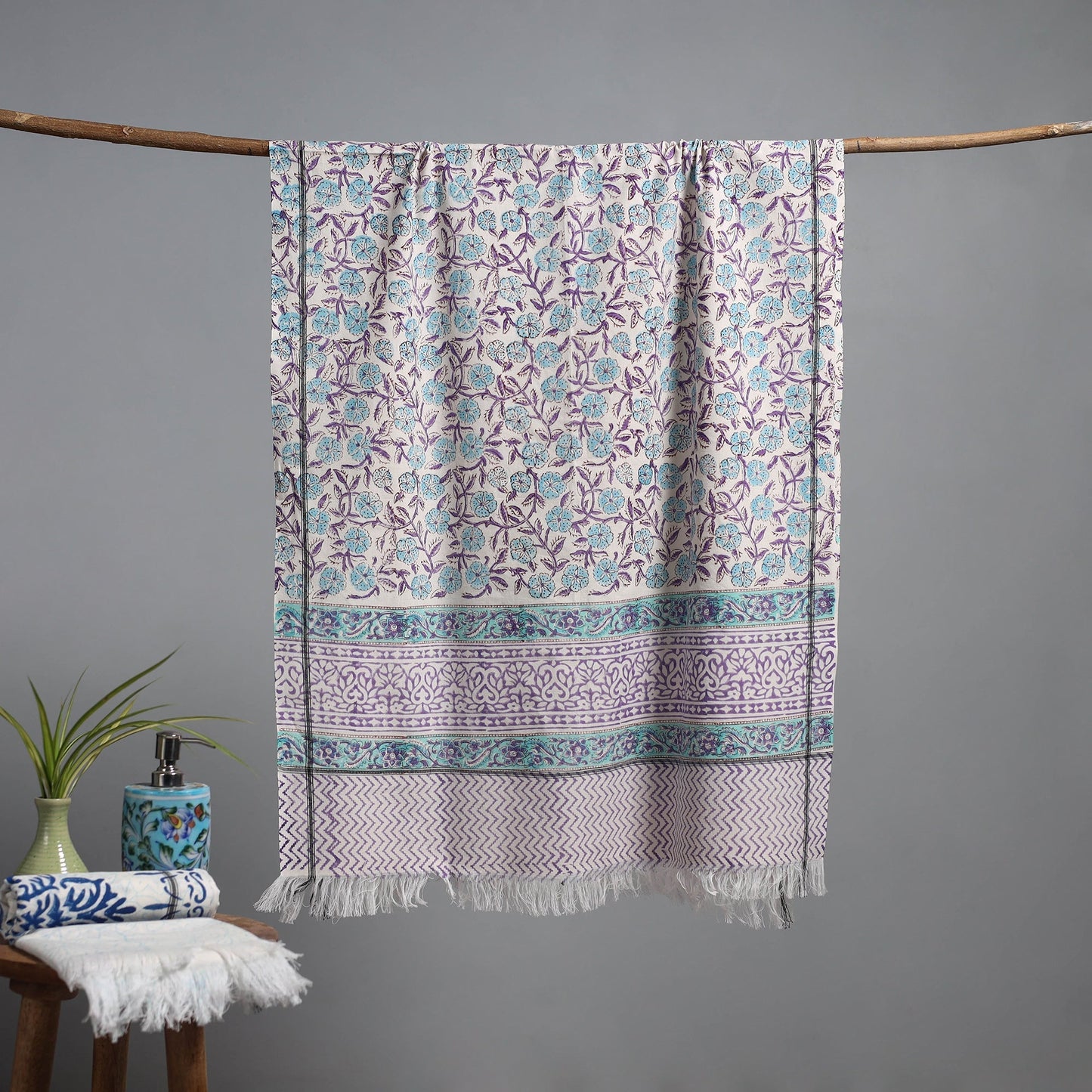 Sanganeri handloom towel 11 - handcrafted
