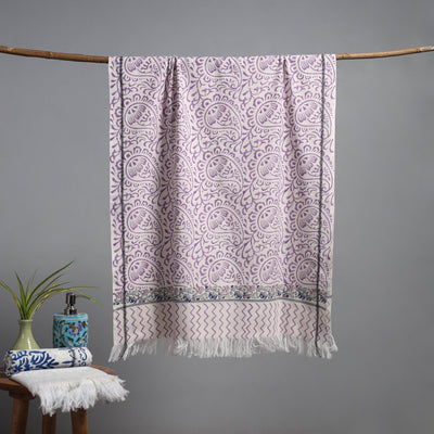 Sanganeri handloom towel 18 - handcrafted