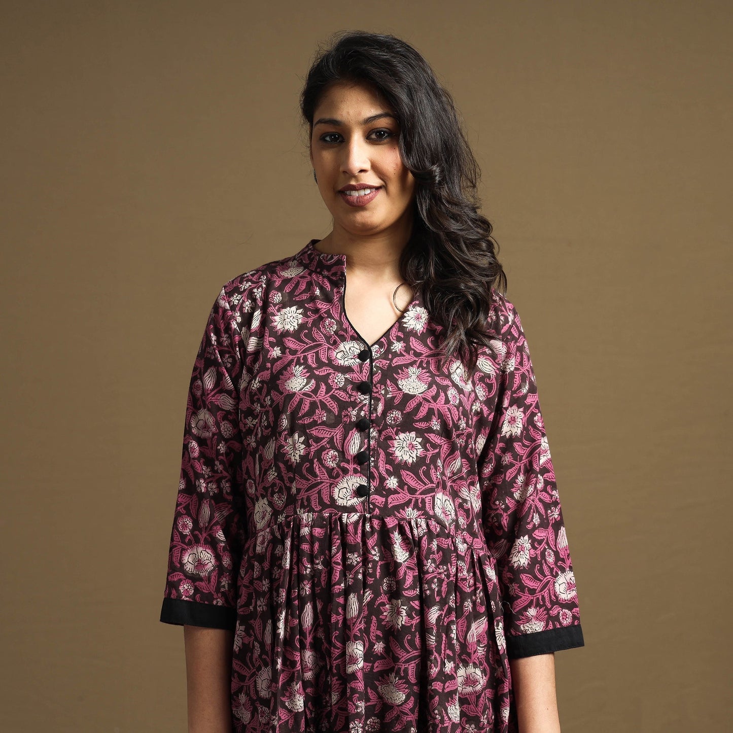 Buy Sanganeri Block Printed Cotton Flared Dress Online at iTokri.com