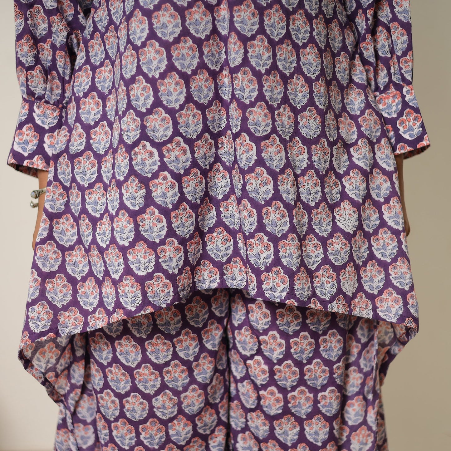  Sanganeri Block Printed Cotton Co-Ord Set 02 Online at iTokri.com