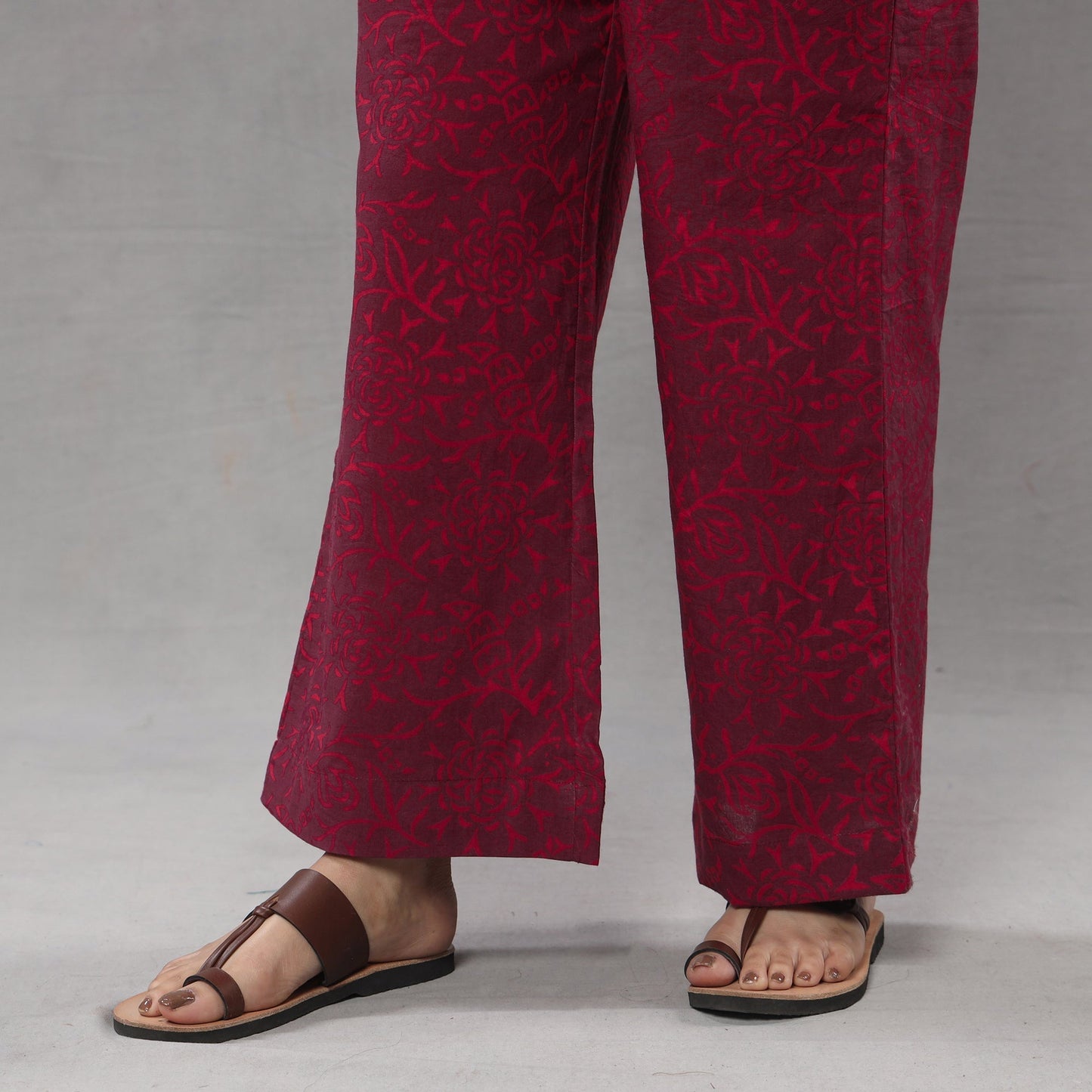 Buy Sanganeri Block Printing Maheshwari Silk Kurta with Palazzo & Dupatta Set Online l iTokri.com