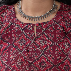 Buy Sanganeri Block Printing Maheshwari Silk Kurta with Palazzo & Dupatta Set Online l iTokri.com