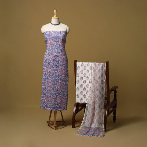 Sanganeri cotton 3pc unstitched dress material 22