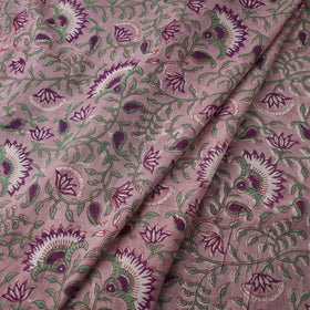 Purple - sanganeri cotton fabric 36 - handcrafted