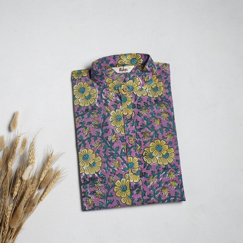 Sanganeri cotton long kurta for men 11 - handcrafted