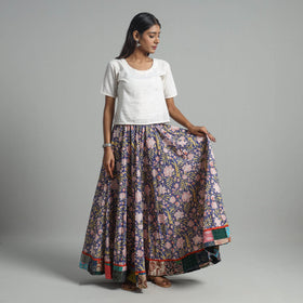 Sanganeri Block Print Cotton Long Skirt