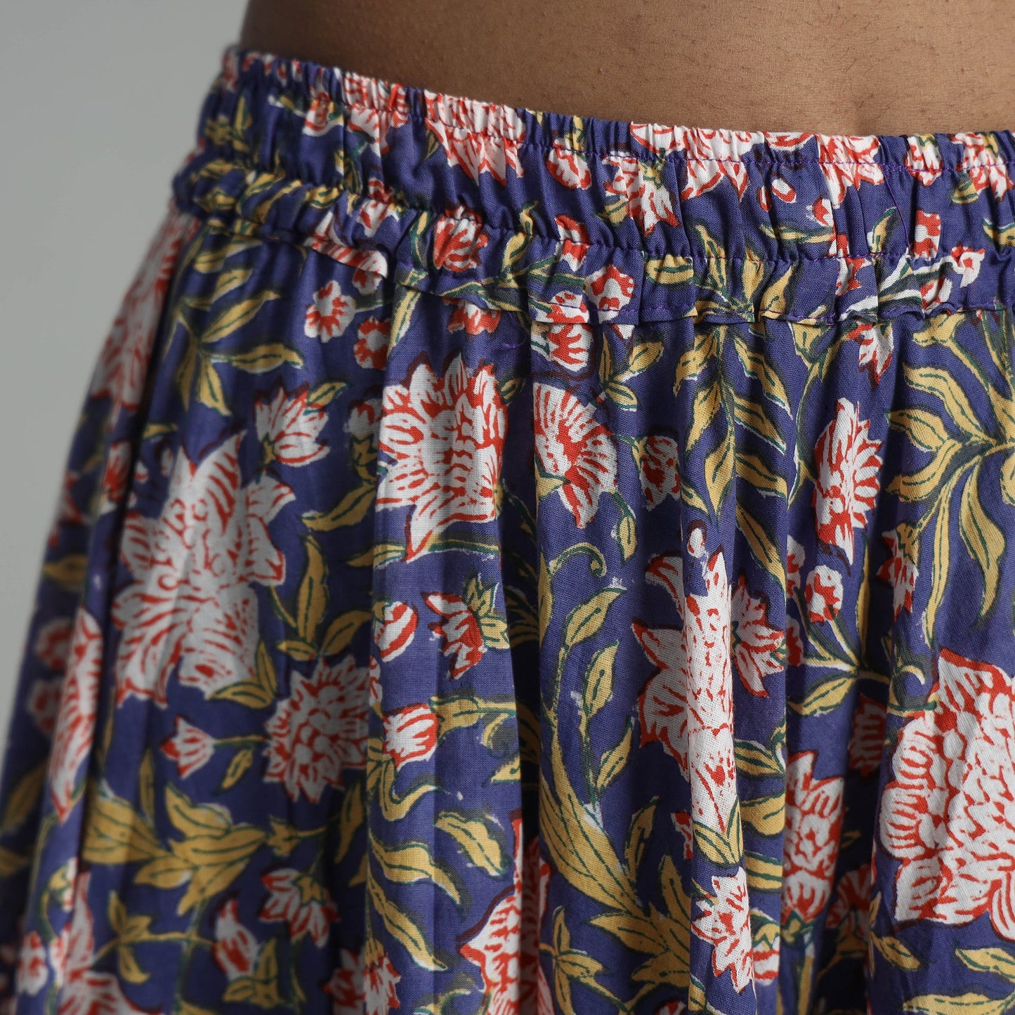 Sanganeri Block Print Cotton Long Skirt