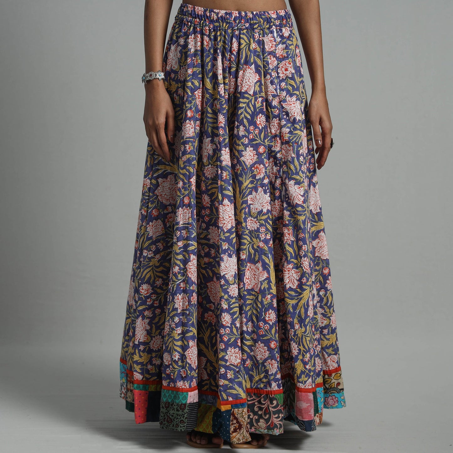 Sanganeri Block Print Cotton Long Skirt