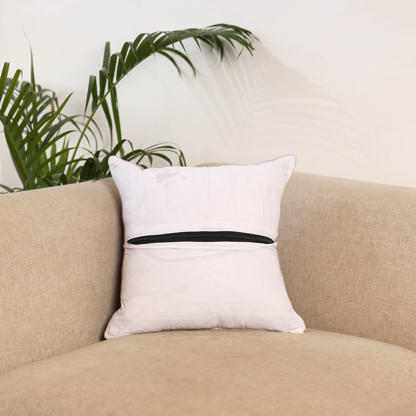 Purple - sanganeri cushion cover 01 - handcrafted