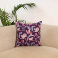 Purple - sanganeri cushion cover 01 - handcrafted
