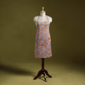 Purple - sanganeri hand block print apron with pocket 29