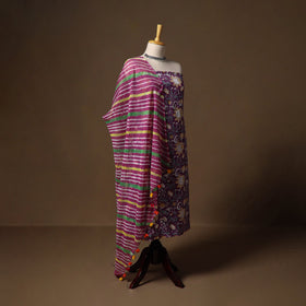 Purple - sanganeri hand block print cotton 2pc unstitched