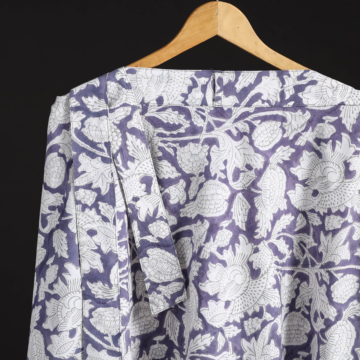 Sanganeri hand cotton wrap around skirt 44 - handcrafted