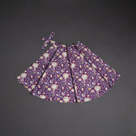 Sanganeri hand cotton wrap around skirt 63 - handcrafted