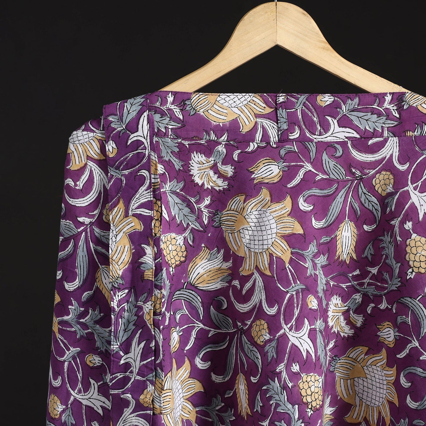 Sanganeri hand cotton wrap around skirt 63 - handcrafted