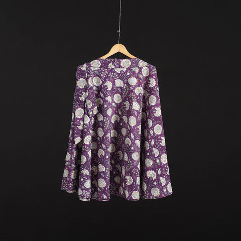 Sanganeri hand cotton wrap around skirt 64 - handcrafted