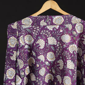 Sanganeri hand cotton wrap around skirt 64 - handcrafted