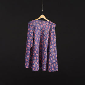 Sanganeri hand cotton wrap around skirt 77 - handcrafted