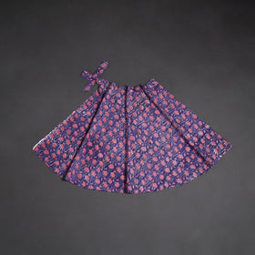 Sanganeri hand cotton wrap around skirt 77 - handcrafted