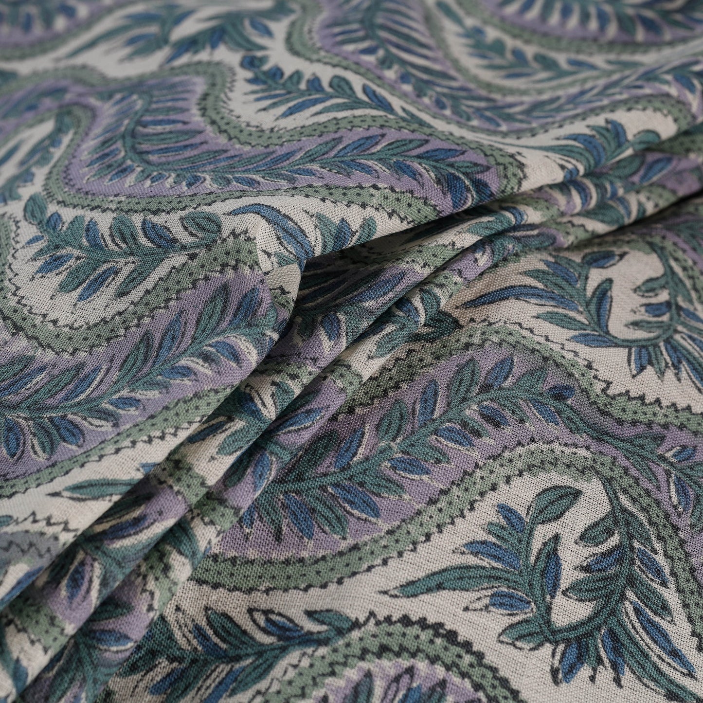 Sanganeri handloom pure wool fabric 01 - handcrafted