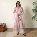  Sanganeri Block Printed Cotton Kurta with Palazzo & Dupatta Set 02 