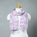  Sanganeri Block Printed Cotton Stole with Tassels 94 