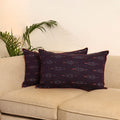 Purple - set of 2 pochampally ikat weave pillow covers 25