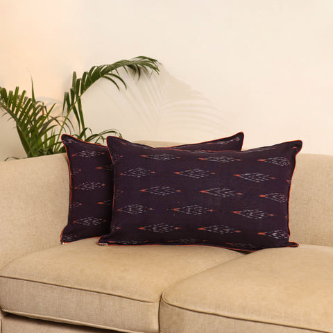 Purple - set of 2 pochampally ikat weave pillow covers 25