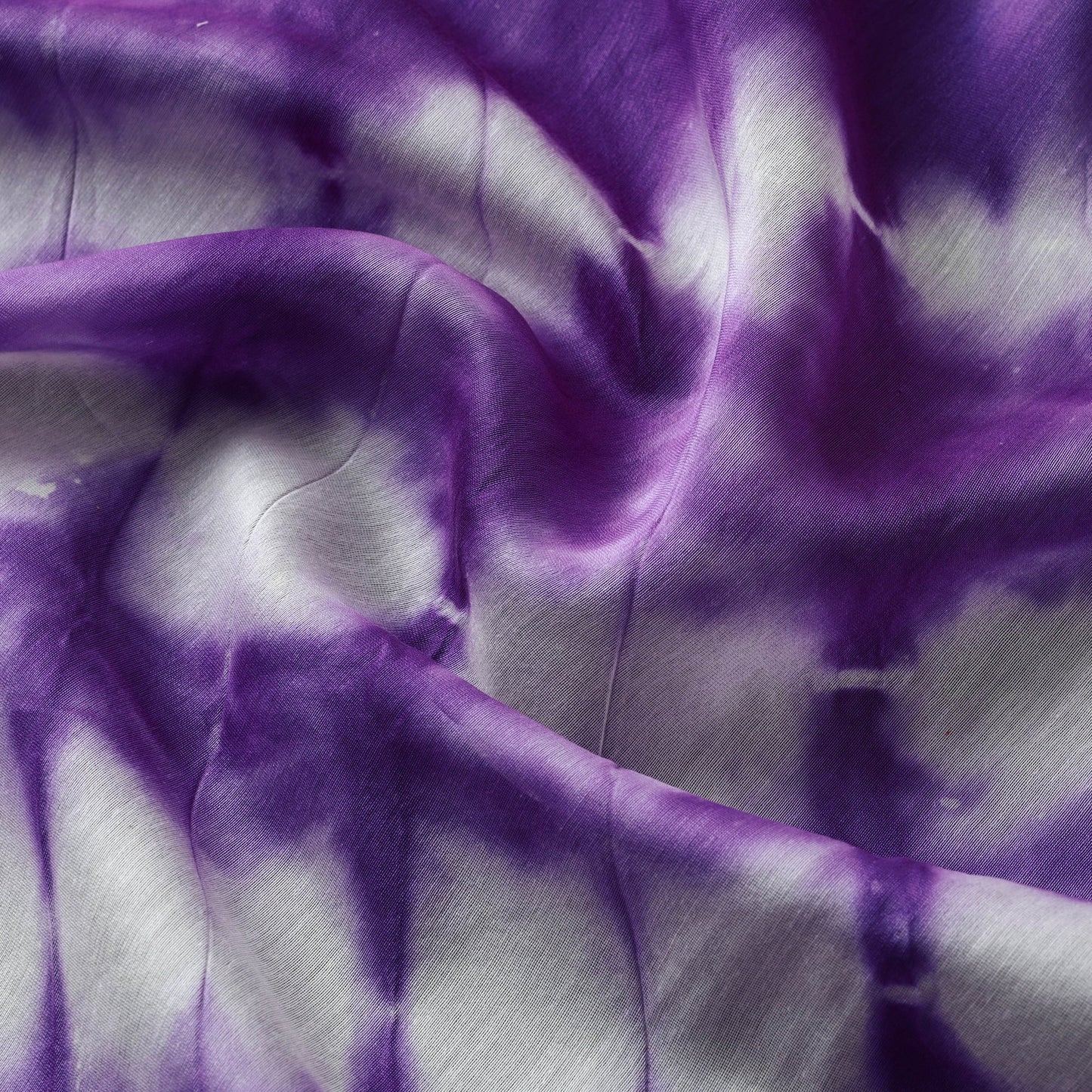 Purple - shibori tie-dye chanderi silk handloom fabric