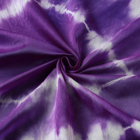 Purple - shibori tie-dye chanderi silk handloom fabric