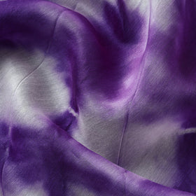 Purple - shibori tie-dye chanderi silk handloom fabric