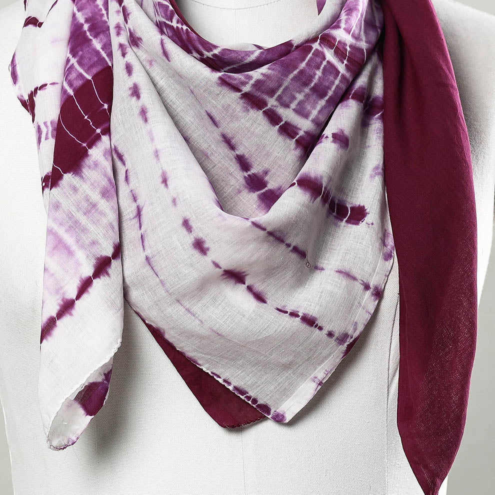 Buy Shibori Tie-Dye Mul Cotton Scarf Online at iTokri.com