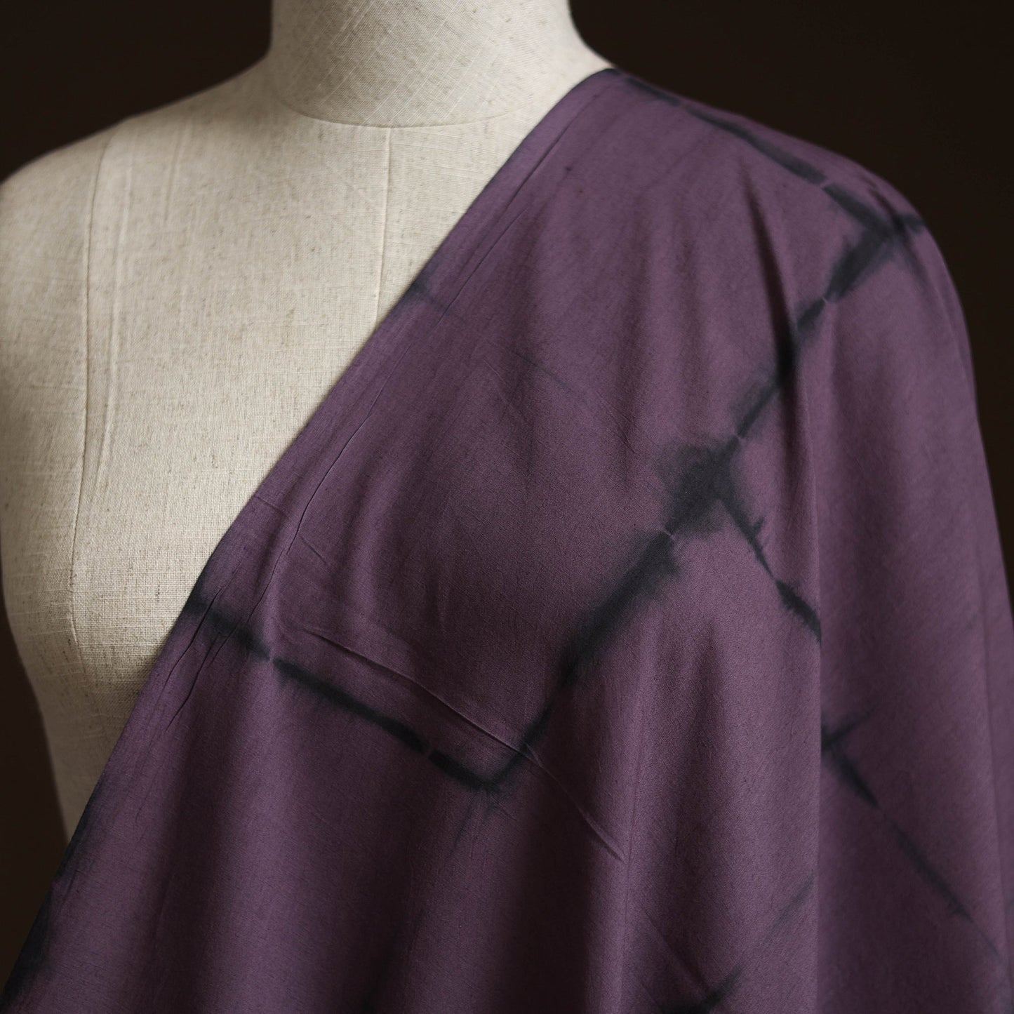 Shibori tie-dye pure mul cotton fabric 21 - handcrafted