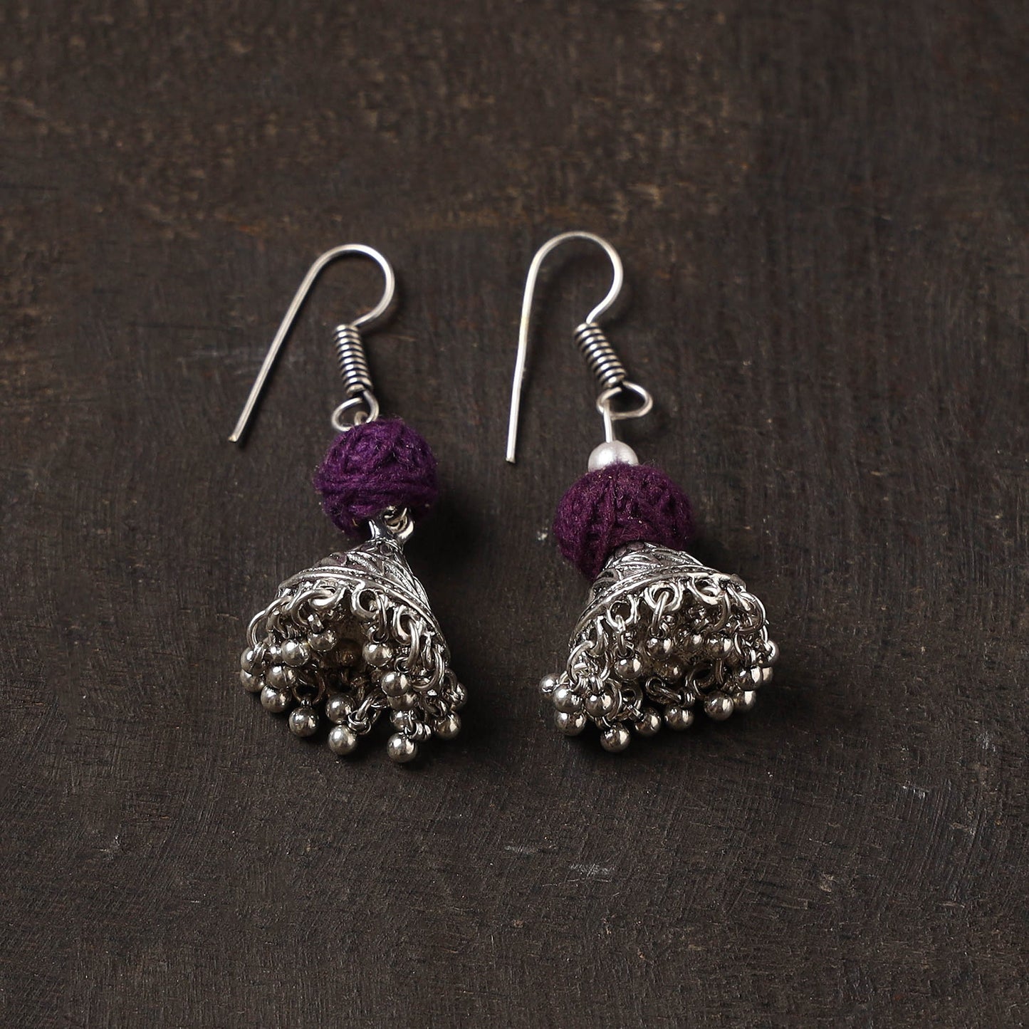 Sidra german silver jhumki earrings - handcrafted