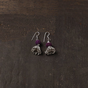 Sidra german silver jhumki earrings - handcrafted